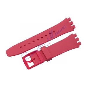 Cinturino in silicone per Swatch ansa mm 20 colore rosa antico