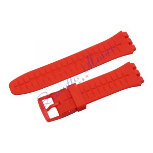 Cinturino in silicone per Swatch ansa mm 20 colore rosso