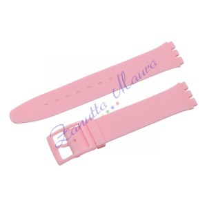 Cinturino in silicone per Swatch ansa mm 16 colore rosa