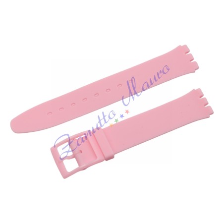 Cinturino in silicone per Swatch ansa mm 16 colore rosa