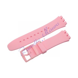 Cinturino in silicone per Swatch ansa mm 20 colore rosa