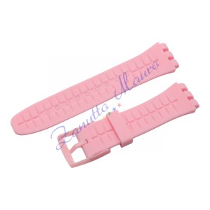 Cinturino in silicone per Swatch ansa mm 20 colore rosa