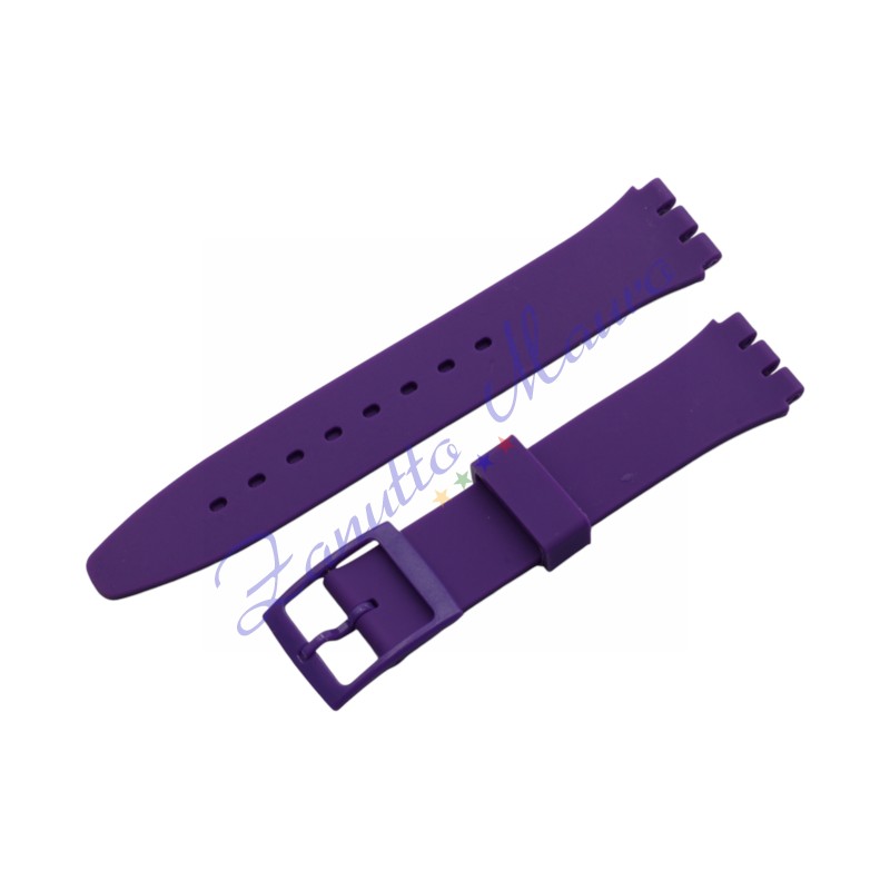 Cinturino in silicone per Swatch ansa mm 17 colore viola