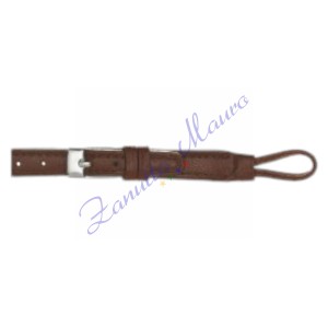 Cinturino in pelle vitello madras 588 tranciato colore testa di moro