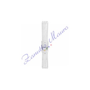 Cinturino 245M in pelle stampata per Swatch 17x19 colore bianco