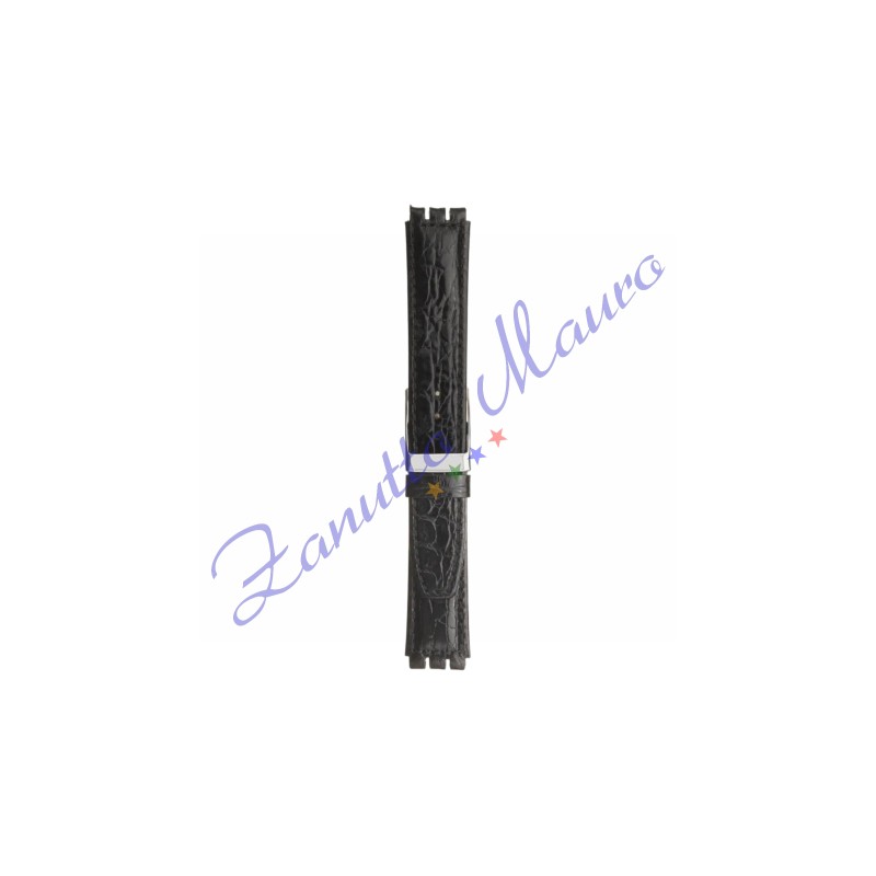 Cinturino 245M in pelle stampata per Swatch 17x19 colore nero