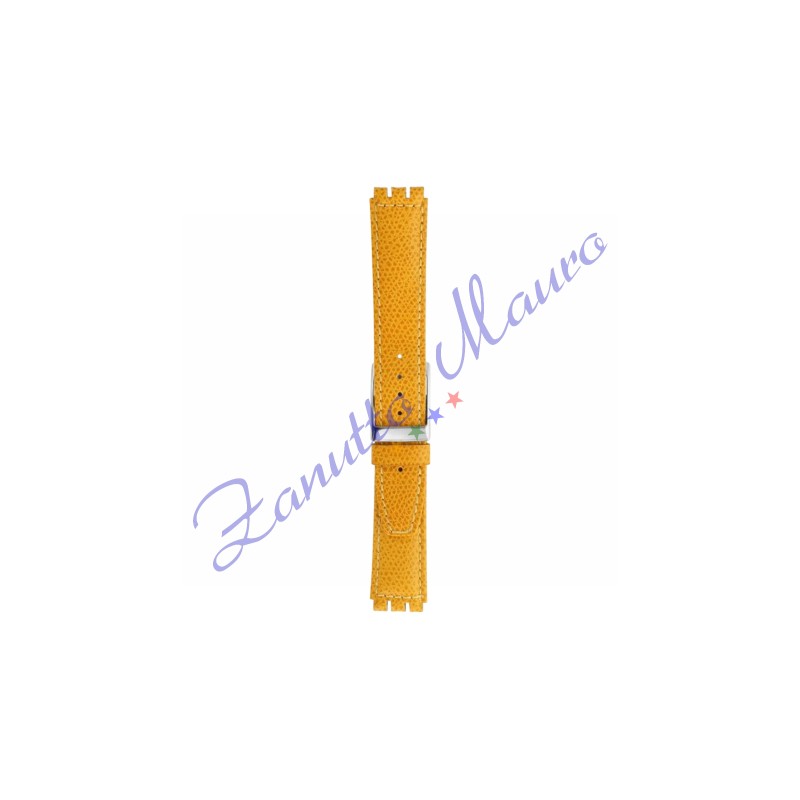 Cinturino 245PLin pelle stampata per Swatch 17x19 colore giallo