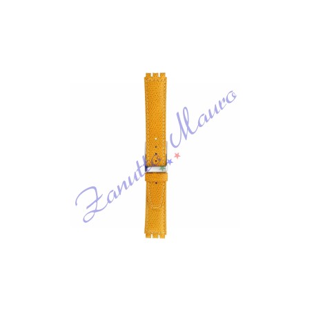 Cinturino 245PLin pelle stampata per Swatch 17x19 colore giallo