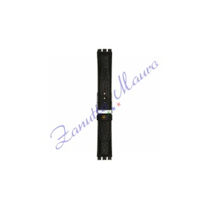 Cinturino 245PLin pelle stampata per Swatch 17x19 colore nero