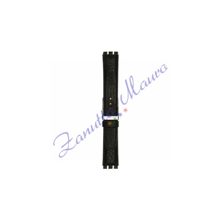 Cinturino 245PLin pelle stampata per Swatch 17x19 colore nero