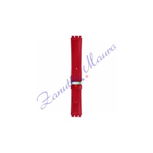 Cinturino 245PLin pelle stampata per Swatch 17x19 colore rosso