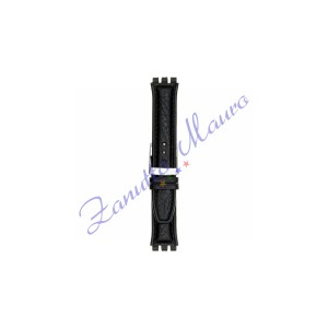Cinturino 247PL in pelle stampata per Swatch 19x22 colore nero