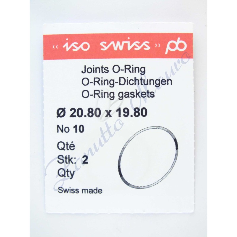 OR Standard ISO010 busta 2 pz Diam.int. 19.80 sezione 0.50