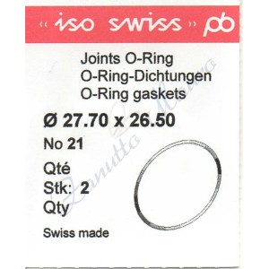 OR Standard ISO021 busta 2 pz Diam.int. 26.50 sezione 0.60