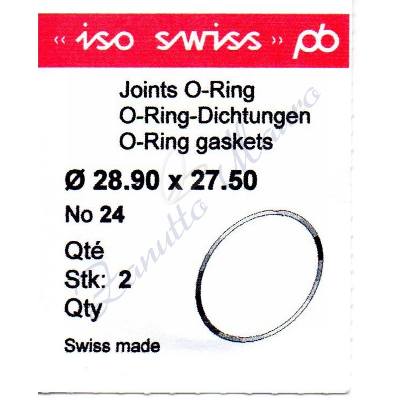 OR Standard ISO024 busta 2 pz Diam.int. 27.50 sezione 0.70