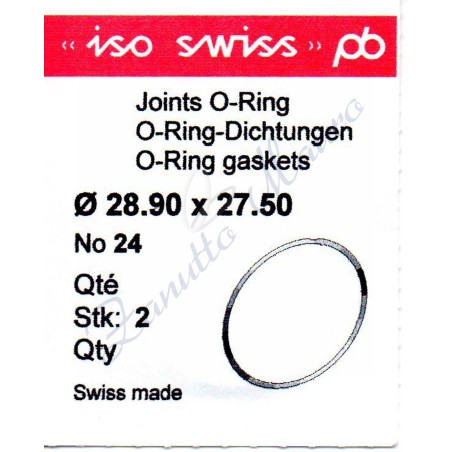 OR Standard ISO024 busta 2 pz Diam.int. 27.50 sezione 0.70