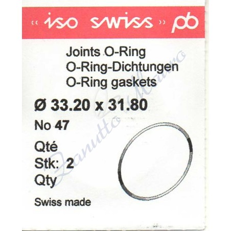 OR Standard ISO047 busta 2 pz Diam.int. 31.80 sezione 0.70