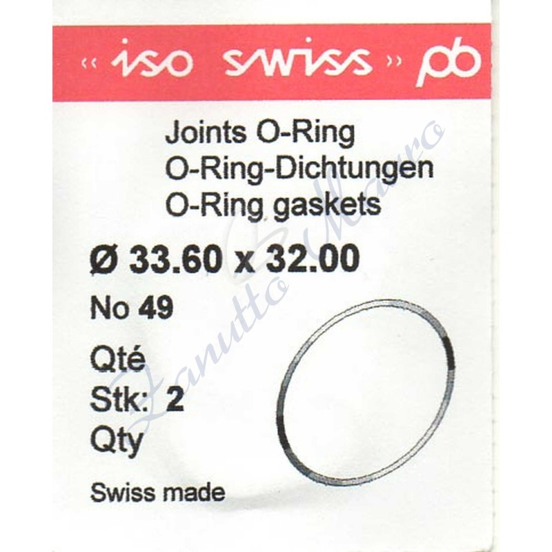 OR Standard ISO049 busta 2 pz Diam.int. 32.00 sezione 0.80