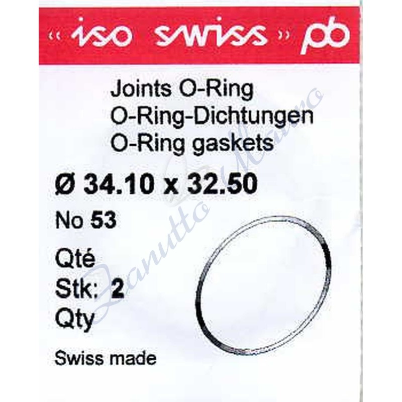 OR Standard ISO053 busta 2 pz Diam.int. 32.50 sezione 0.80