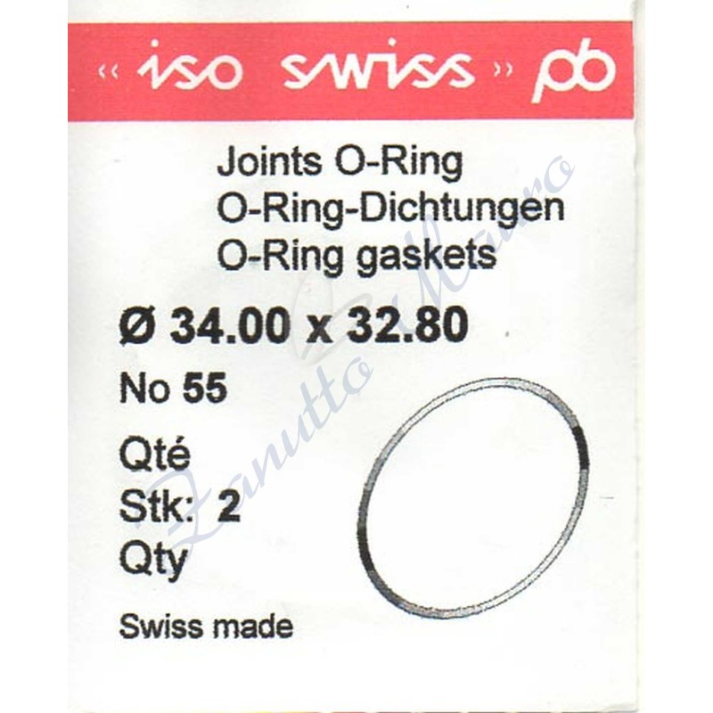 OR Standard ISO055 busta 2 pz Diam.int. 32.80 sezione 0.60