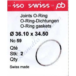 OR Standard ISO059 busta 2 pz Diam.int. 34.50 sezione 0.80