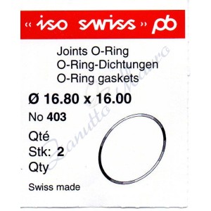 O-Ring Quartz ISO403 busta 2 pz Diam.int. 16.00 sezione 0,40