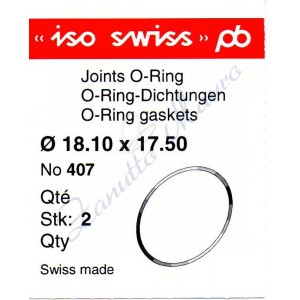 O-Ring Quartz ISO407 busta 2 pz Diam.int. 17.50 sezione 0,30