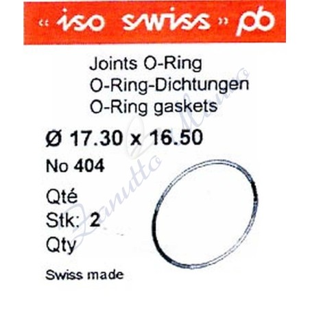O-Ring Quartz ISO409 busta 2 pz Diam.int. 17.70 sezione 0,40