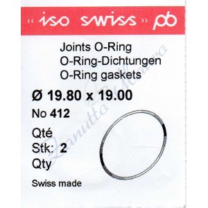 O-Ring Quartz ISO412 busta 2 pz Diam.int. 19.00 sezione 0,40