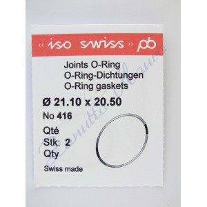 O-Ring Quartz ISO416 busta 2 pz Diam.int. 20.50 sezione 0,30