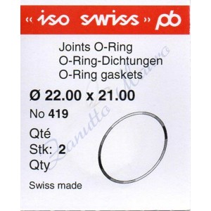 O-Ring Quartz ISO419 busta 3 pz Diam.int. 21.00 sezione 0,50