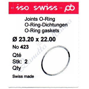 O-Ring Quartz ISO423 busta 2 pz Diam.int. 22.00 sezione 0,60