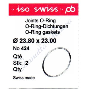 O-Ring Quartz ISO424 busta 2 pz Diam.int. 23.00 sezione 0,40