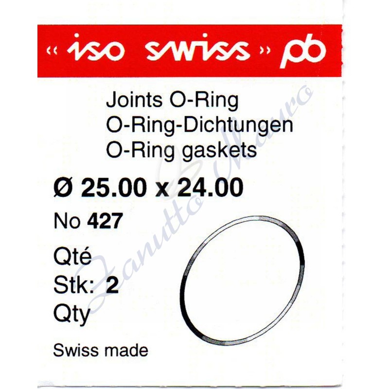 O-Ring Quartz ISO427 busta 2 pz Diam.int. 24.00 sezione 0,50