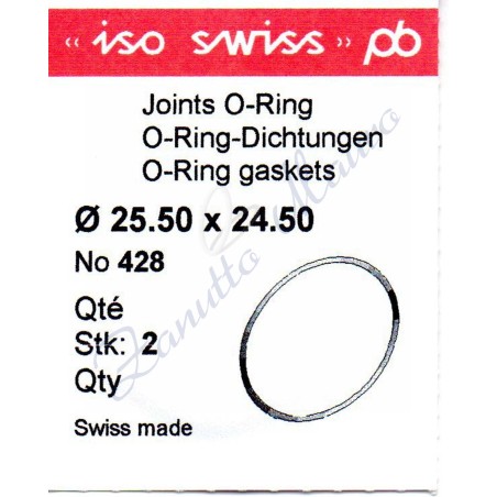 O-Ring Quartz ISO428 busta 2 pz Diam.int. 24.50 sezione 0,50