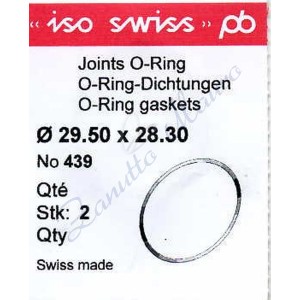 O-Ring Quartz ISO439 busta 2 pz Diam.int. 28.30 sezione 0,60