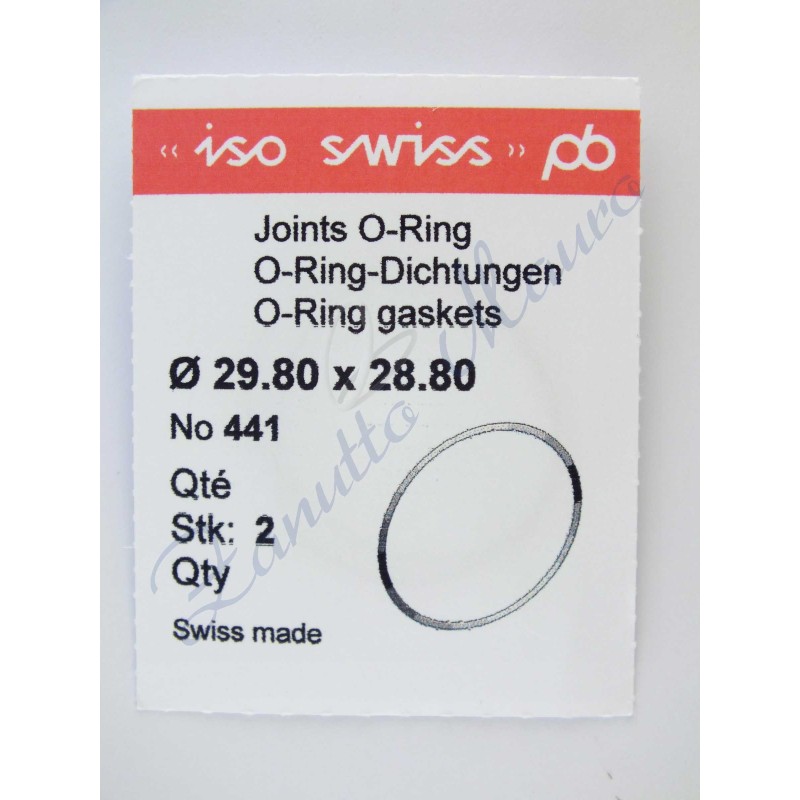 O-Ring Quartz ISO441 busta 2 pz Diam.int. 28.80 sezione 0,50