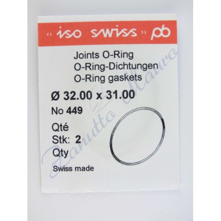 O-Ring Quartz ISO449 busta 2 pz Diam.int. 31.00 sezione 0,50