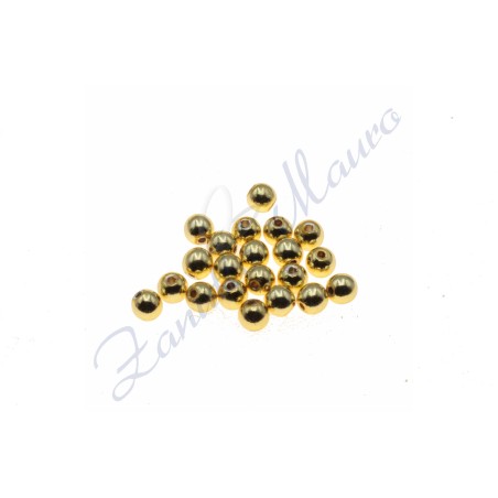 Sfera in ematite dorata diametro mm 4