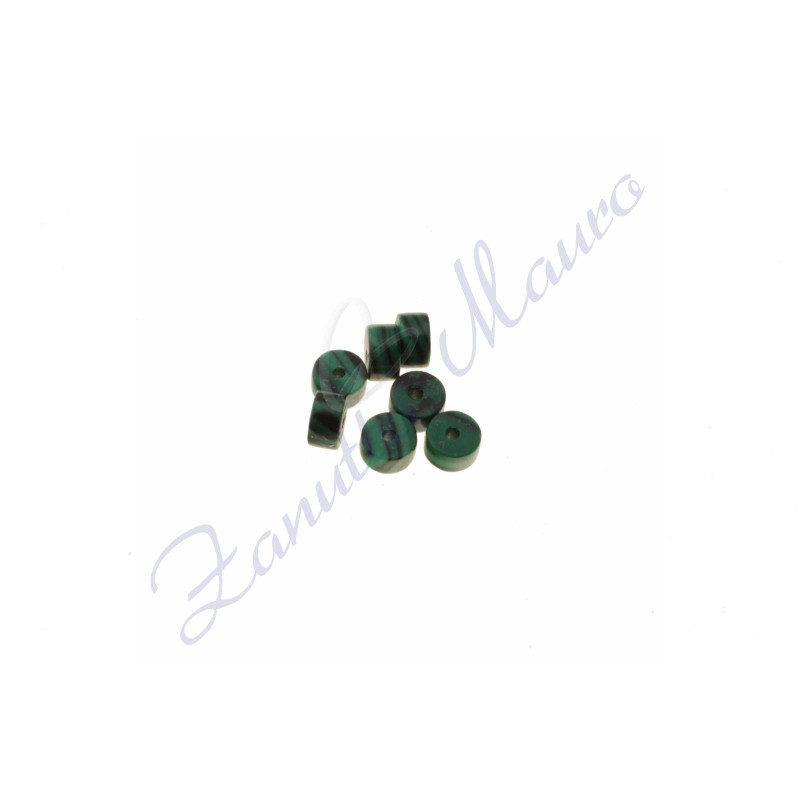 Cilindro in malachite diametro mm 4,5 spessore mm 2,5