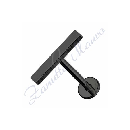 Piercing labret linea retta mm 10x2 in acciao 316L brunito