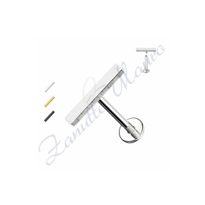 Piercing labret linea retta mm 10x2 in acciao 316L brunito