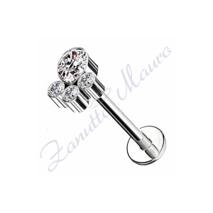 Labret push-in filo mm 1,2 lunghezza barra mm 8 in acciaio 361L