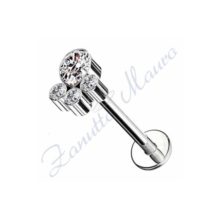 Labret push-in filo mm 1,2 lunghezza barra mm 8 in acciaio 361L