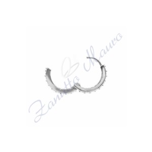 Orecchino a cerchio con cristalli mm 10 in acciaio 316L dorato