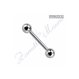 Barbel lingua sterile misure mm 1,6x14x4 in acciaio chirurgico 316L
