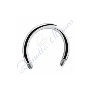 Barra per anello barbell mm 1,2x12 in acciaio 316L