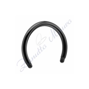 Barra per anello barbell mm 1,2x14 in acciaio 316L brunito