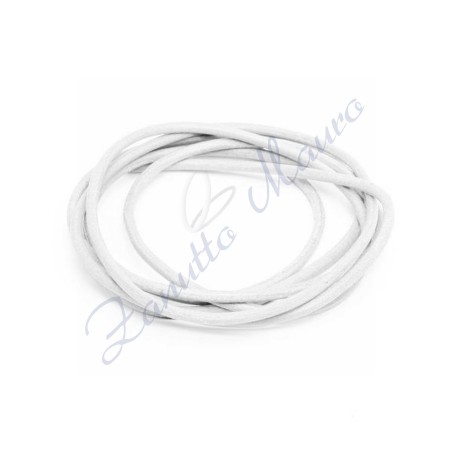 Cordoncino bianco in cuoio diam mm 2
