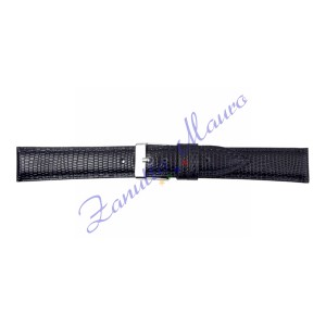 Cinturino 692 in pelle stampa lucertola iguana 18x16 colore blu scuro